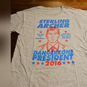 Sterling Archer Gray Graphic T-Shirt